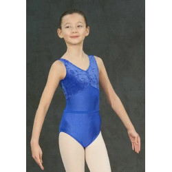 Leotard, "Rose", Royal Blue Nylon